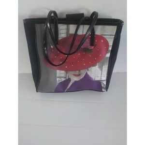 "LIFE" Red Hat Ladies Society Bag / Purse - FACE